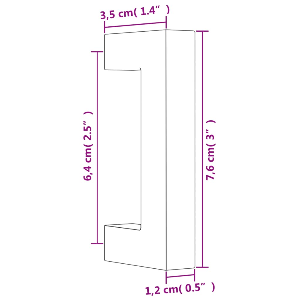 Furniture Handles 20 pcs Gold 64 mm Stainless Steel