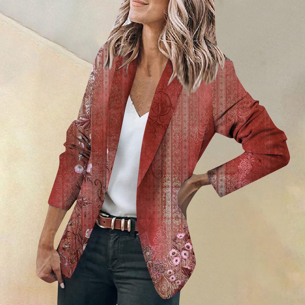Women's Jacket Long Sleeve Cardigan Collar Single Button Business & Leisure Top