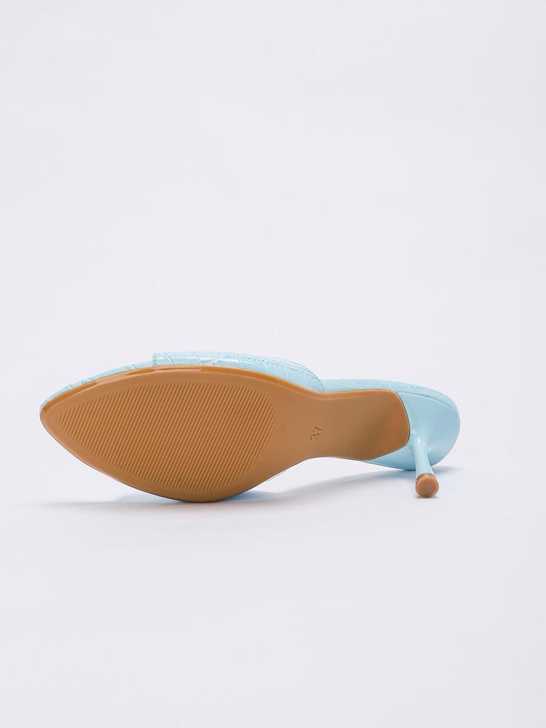 Letnie Minimalistyczne Szpilki z Czubkiem i Jednym Paskiem na Wysokim Obcasie