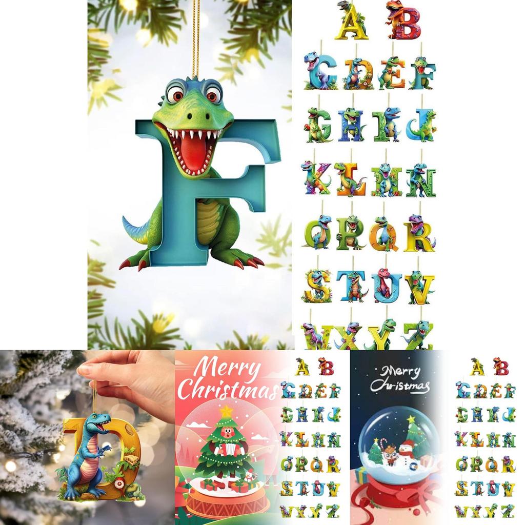 Colorful Acrylic Alphabet Letters Car Hanging Ornament For Christmas Home Decoration