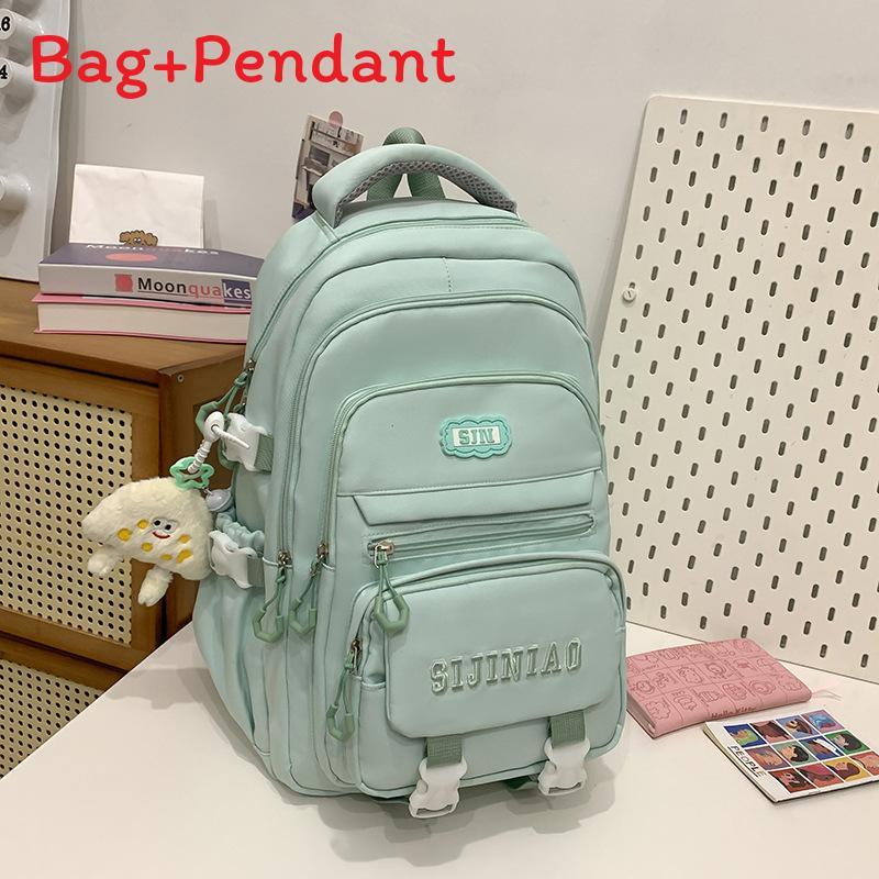 Nylon School Backpack With Design For Middle School Students And Laptop Storage