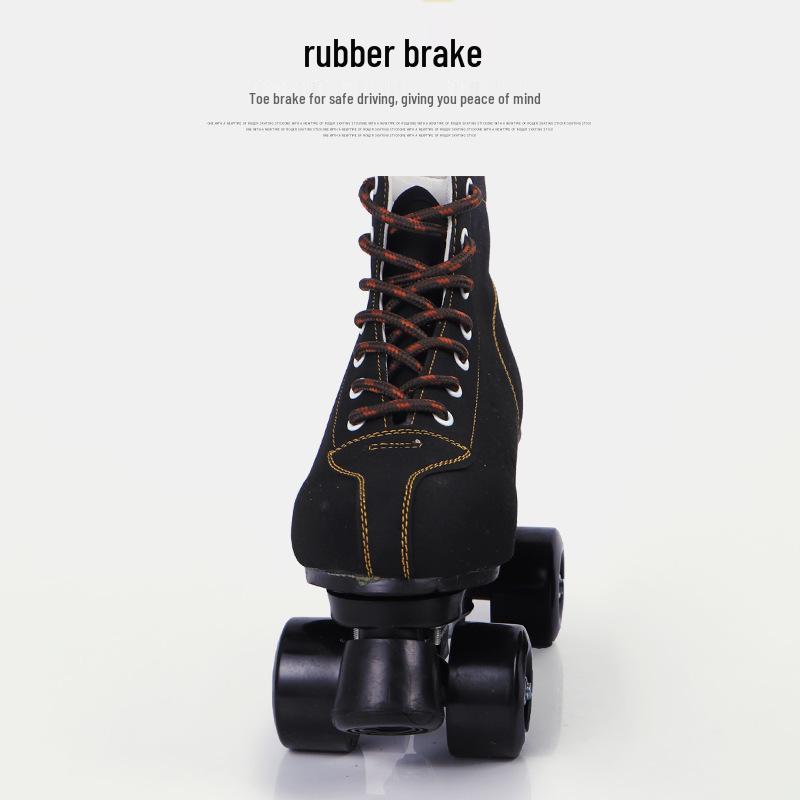 Patins à roulettes et patins à roulettes double rangée Noir et Blanc avec Roues Lumineuses pour Adultes (Hommes et femmes)