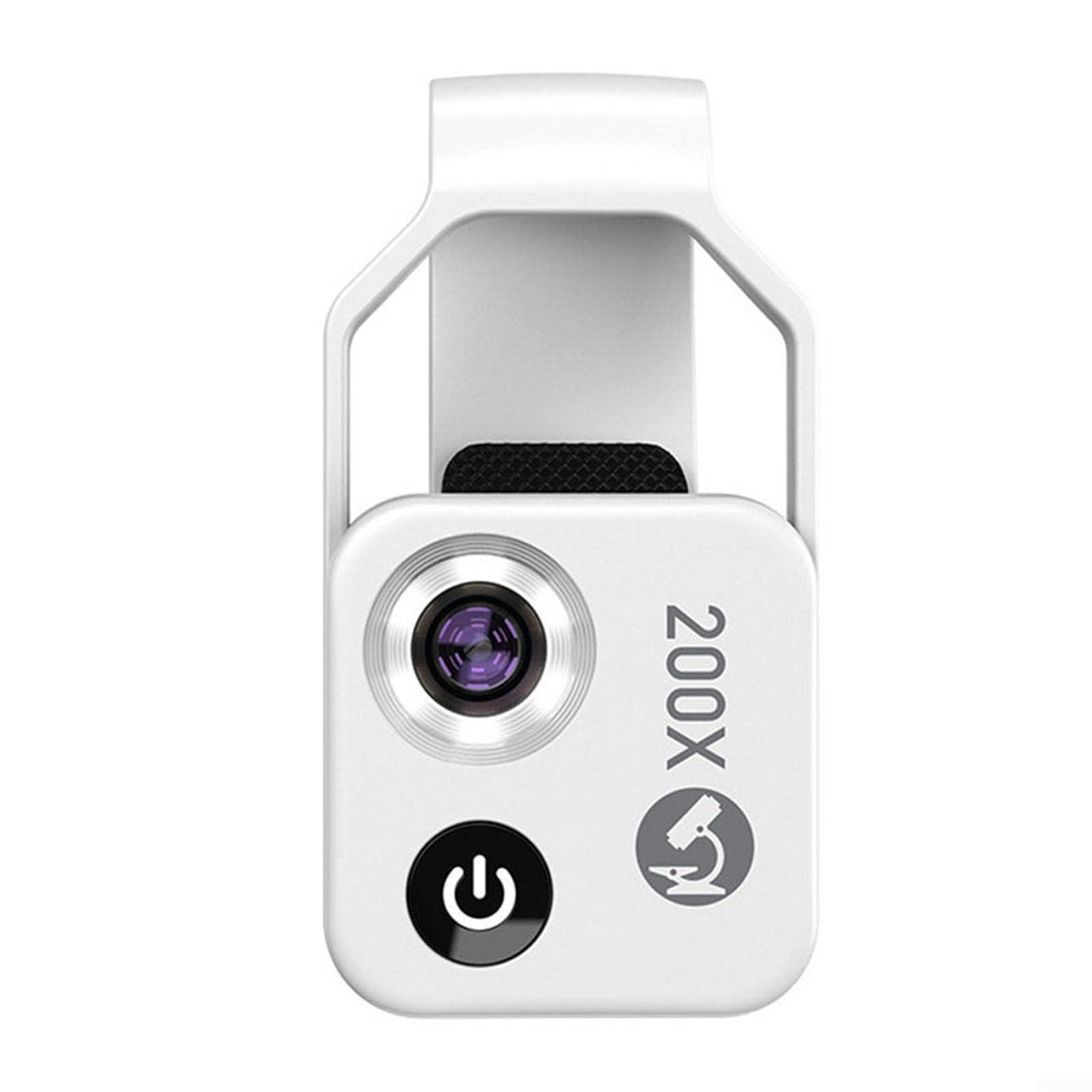 

Микроскоп для мобильного телефона, портативный микроскоп для мобильного телефона, 200-кратный USB-микроскоп, цифровой микроскоп высокой четкости, микроскоп со светодиодами. One Size белый