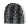 % Cashmere skin-friendly hat thickened men's and women's cold hat autumn and winter warm bag head knitted hat