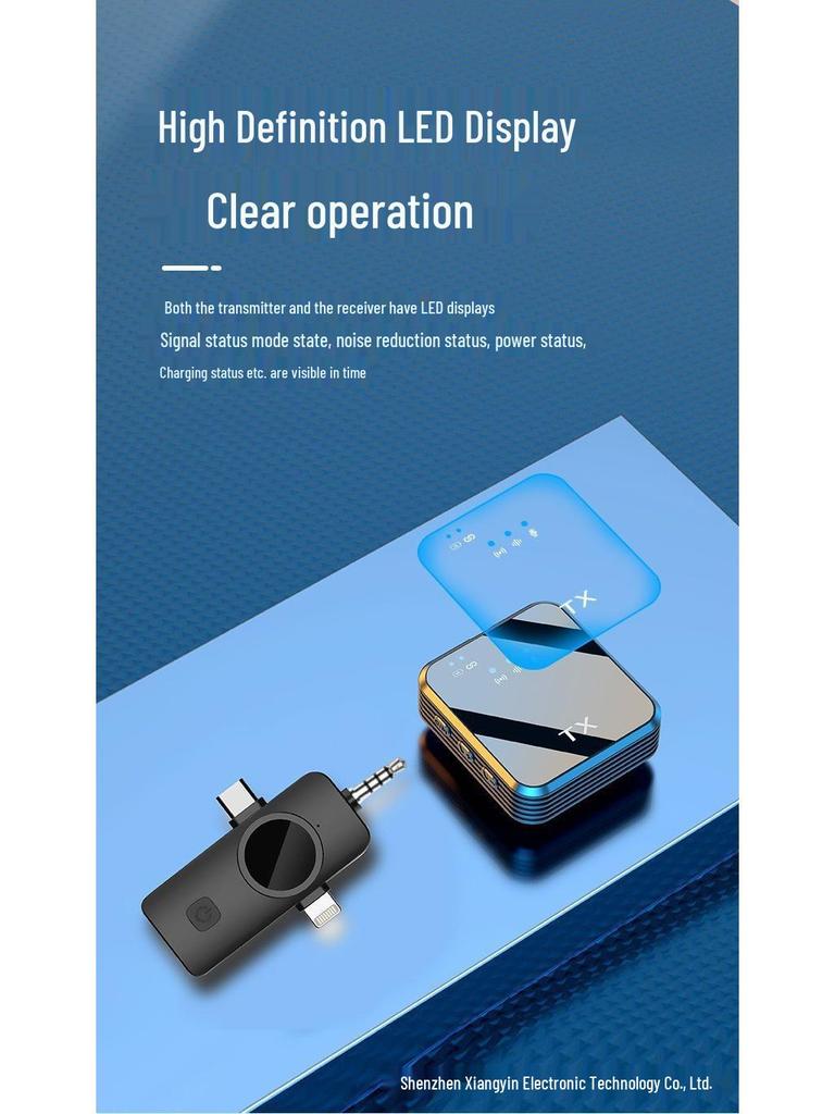 Wireless Lapel Microphone F12F13: Three-in-One Noise-Reducing Mic for Outdoor Live Broadcasts.