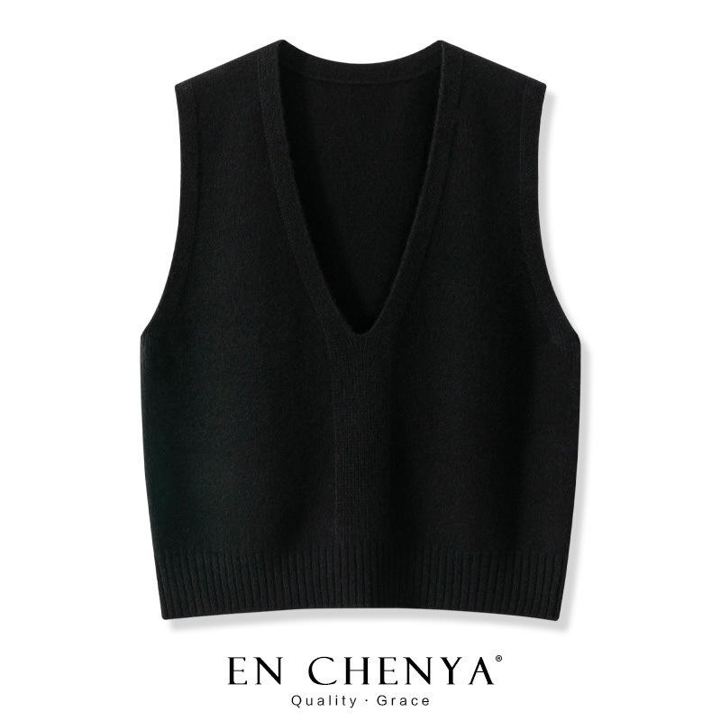 

Clearance and leak picking~ Counter cashmere big V-neck knitted vest women s autumn and winter explosion with solid color sweater vest 2xl (recommended 70-80kg)
