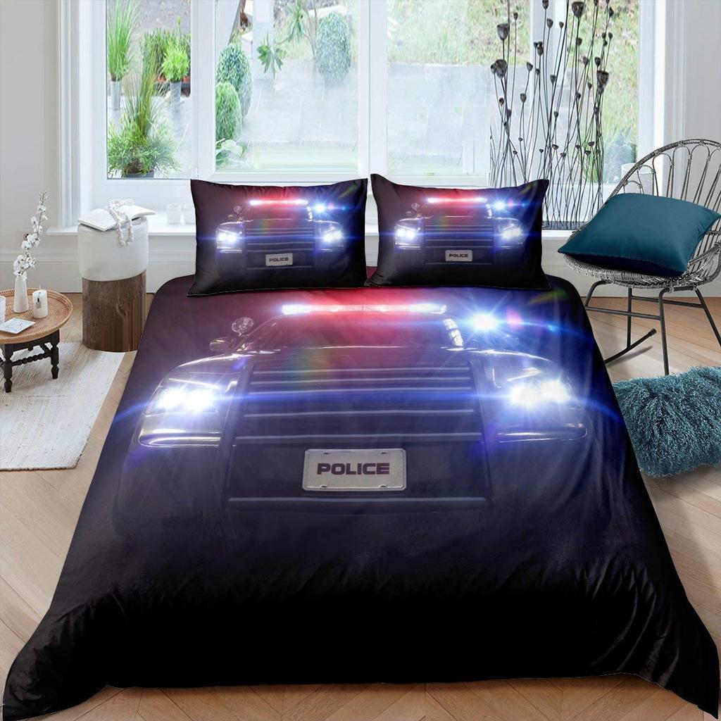 Bettbezug für Möchtegern-Polizisten Kinder Queen King Size Leichtgewicht Daunen Raumdeko 2 Kissenbezüge 1 Bettbezug Keine Steppdecke