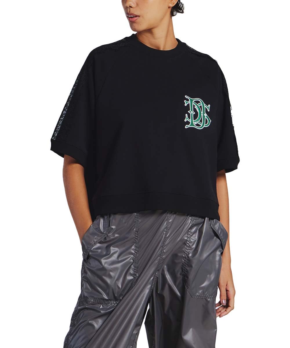 

Double Standard Clothing Lace Fleece Black Pullover, 0208-030-243, Women s, чёрный