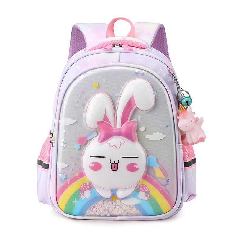 Adorable Cartoon Kids Backpack Large Capacity Nylon For Boys And Girls School Use