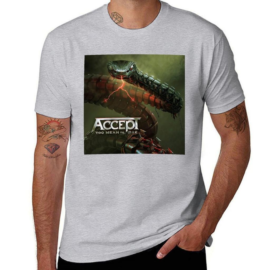 Accept Band T-Shirt Geschenke für Freund Vintage Grafik T-Shirt Baumwolle Herren T-Shirts Herrenmode