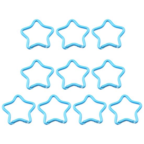 10Pcs Multicolor Pentagram Star Carabiner Buckle Aluminum Alloy Carabiner Hook Clips DIY Accessories for Keychain Buckle for Camping Hiking