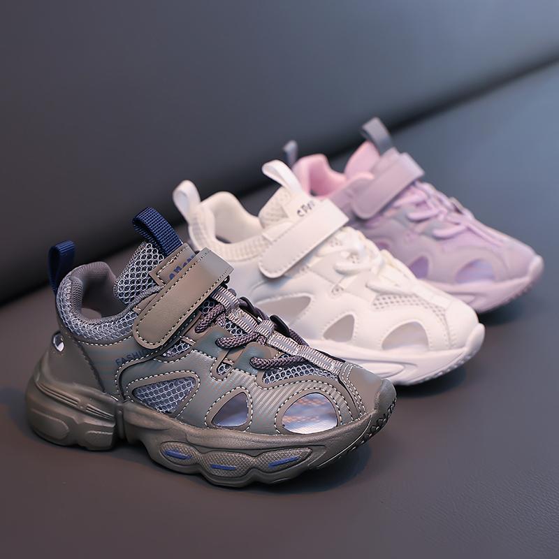 Kinder Sportsandalen Ausgehöhltes Mesh Atmungsaktiv Studenten Laufschuhe Weiche Sohle 2025 Neue Jungen Mädchen Sneaker für Sommer