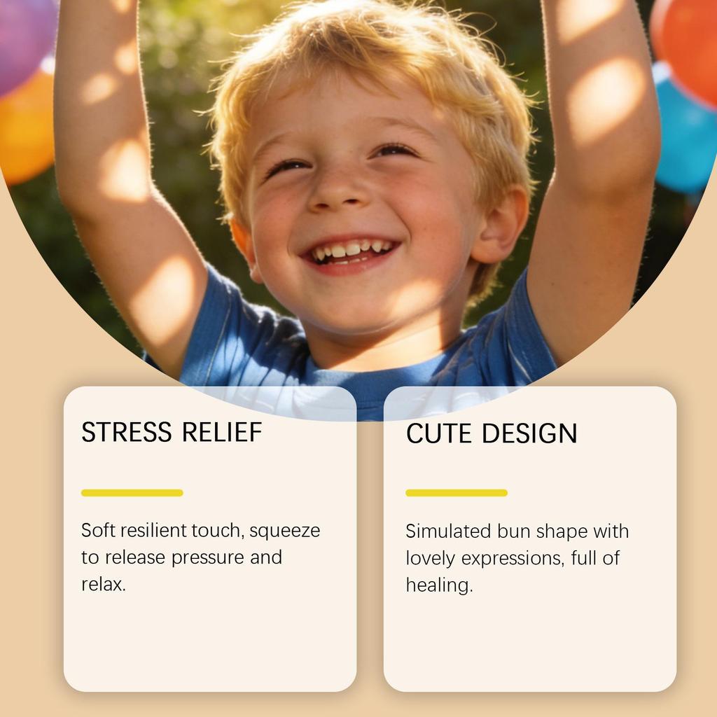 Süßes Baozi-Knetspielzeug mit langsamer Rückfederung zur Stressbewältigung - Weiches, lustiges und tragbares Büro-Dekorationsobjekt
