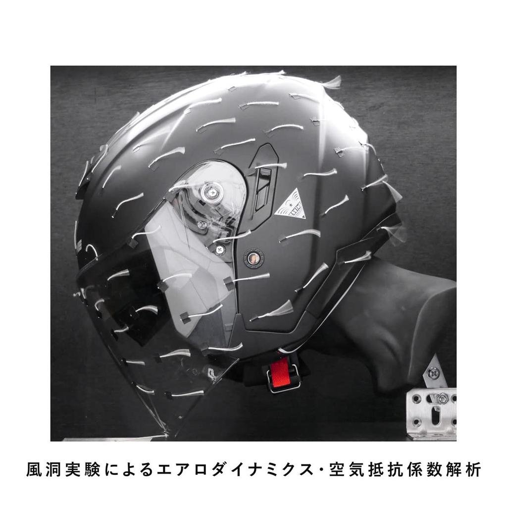 KOMINE FL Composite FRP Jet Helmet for Mat Metal Red L HK-172 Motorcycles,