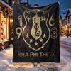 Iota Phi Theta Pattern Blanket for Home Decoration, Bed, Sofa, Car Travel, Camping, Suitable for All Seasons, Birthday Christmas Gift