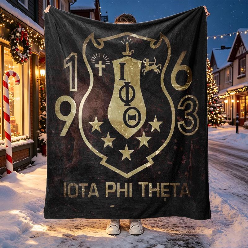 Iota Phi Theta Pattern Blanket for Home Decoration, Bed, Sofa, Car Travel, Camping, Suitable for All Seasons, Birthday Christmas Gift