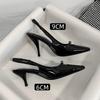 Fashion Small Heel Shoes Niche Design Sense Baotou Sandals Women'S Summer 2024 New Cat Heel Shoes