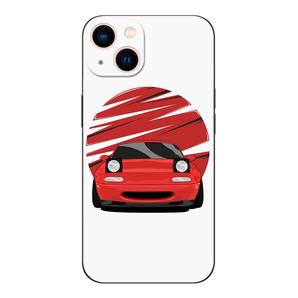 Black Tpu Case For Samsung Galaxy S6 S7 S8 S9 Plus Back Cover Miata Mx5 Na