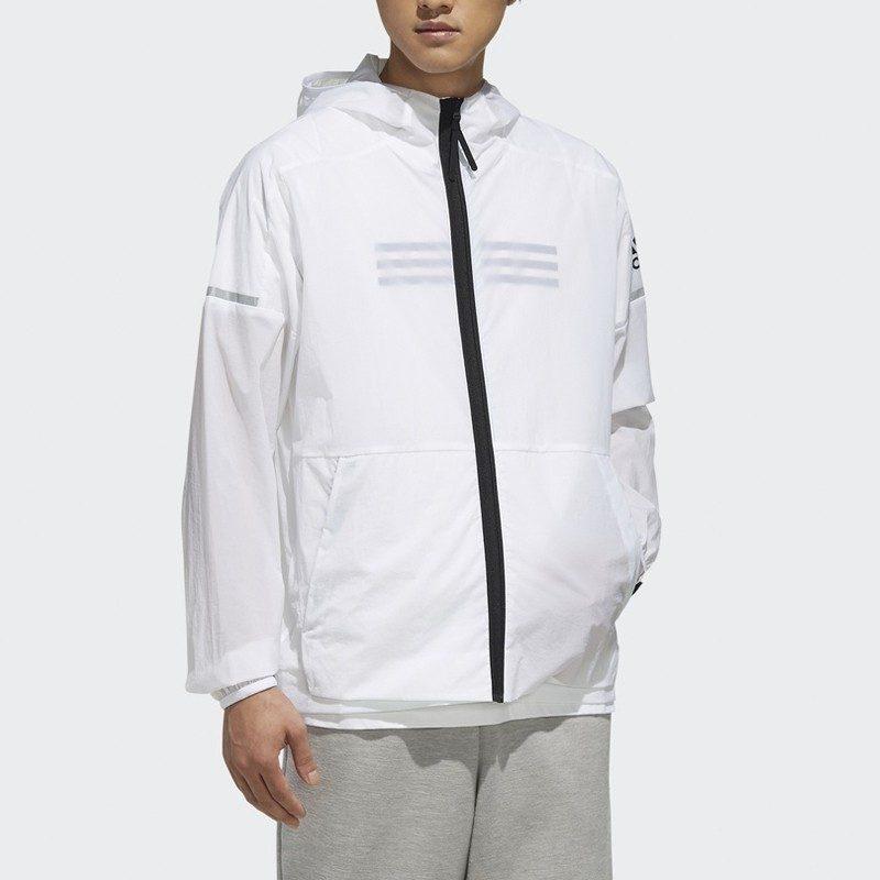 adidas Jackets Men's White Hooded Moderate Other FI8758