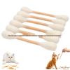 Large Catnip Cat Toy Set: 6 Durable Cotton Swab-Shaped Teething Sticks for Indoor Fun and Teeth Cleaning.