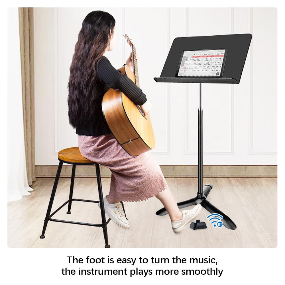 Wireless Page Turner Pedal Portable Mini Music Page Turner for Tablets Smartphones BT Page Turner