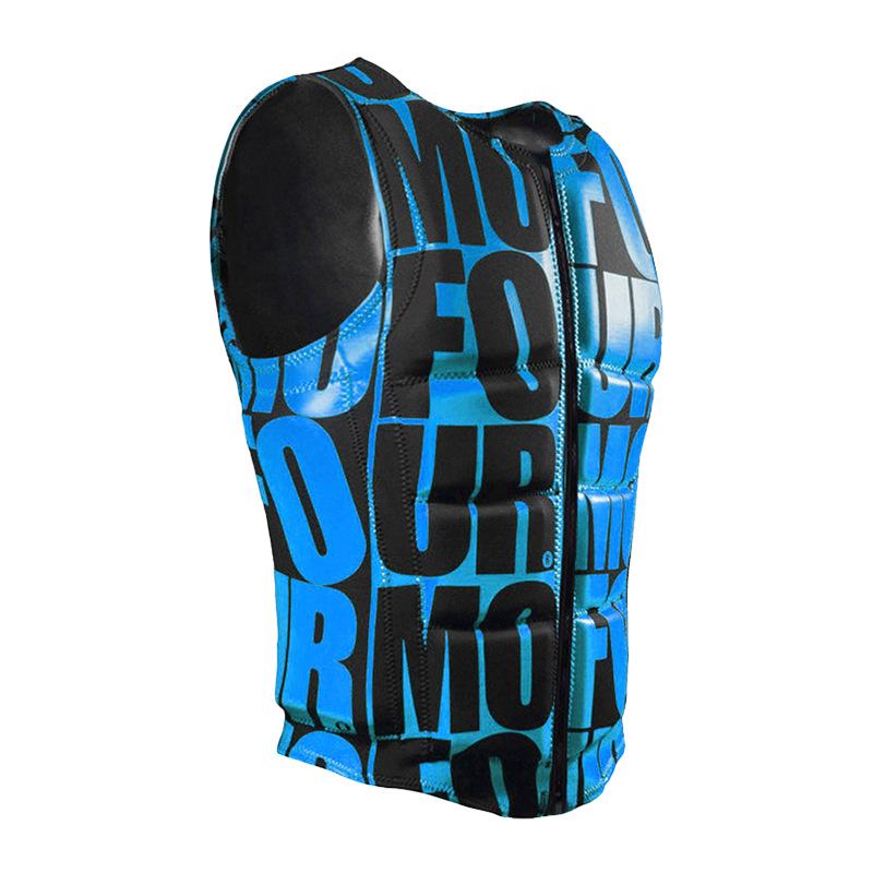

High Buoyancy Fashion Print Surfing Life Vest for Jet Skiing 2XL синий
