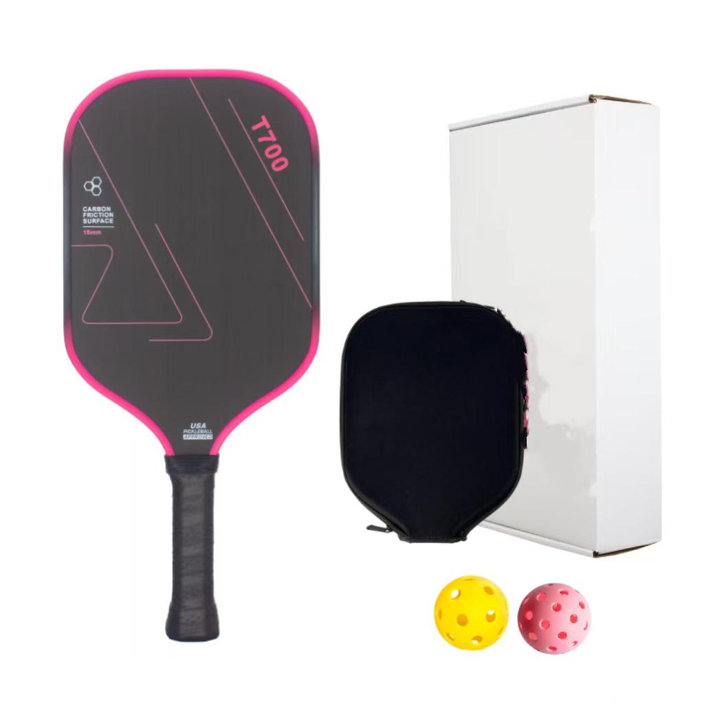 Frosted T700 Carbon Fiber Pickleball Paddle Set with Cloth Pattern