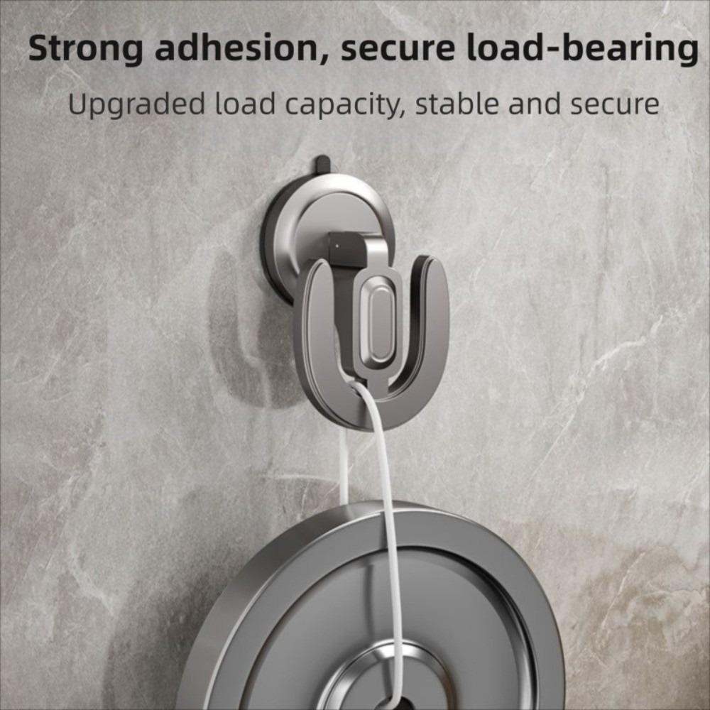 2pcs No Punching U-shaped Slipper Rack Suction Cup Bathroom Sandal Holder Balcony