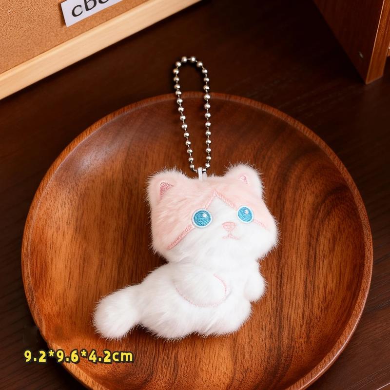 Cute Calico Cat Plush Keychain,  Bag Charm, Couple Gift Pendant Bag Plush Keychain Phone Car Keyring For Birthday Gift