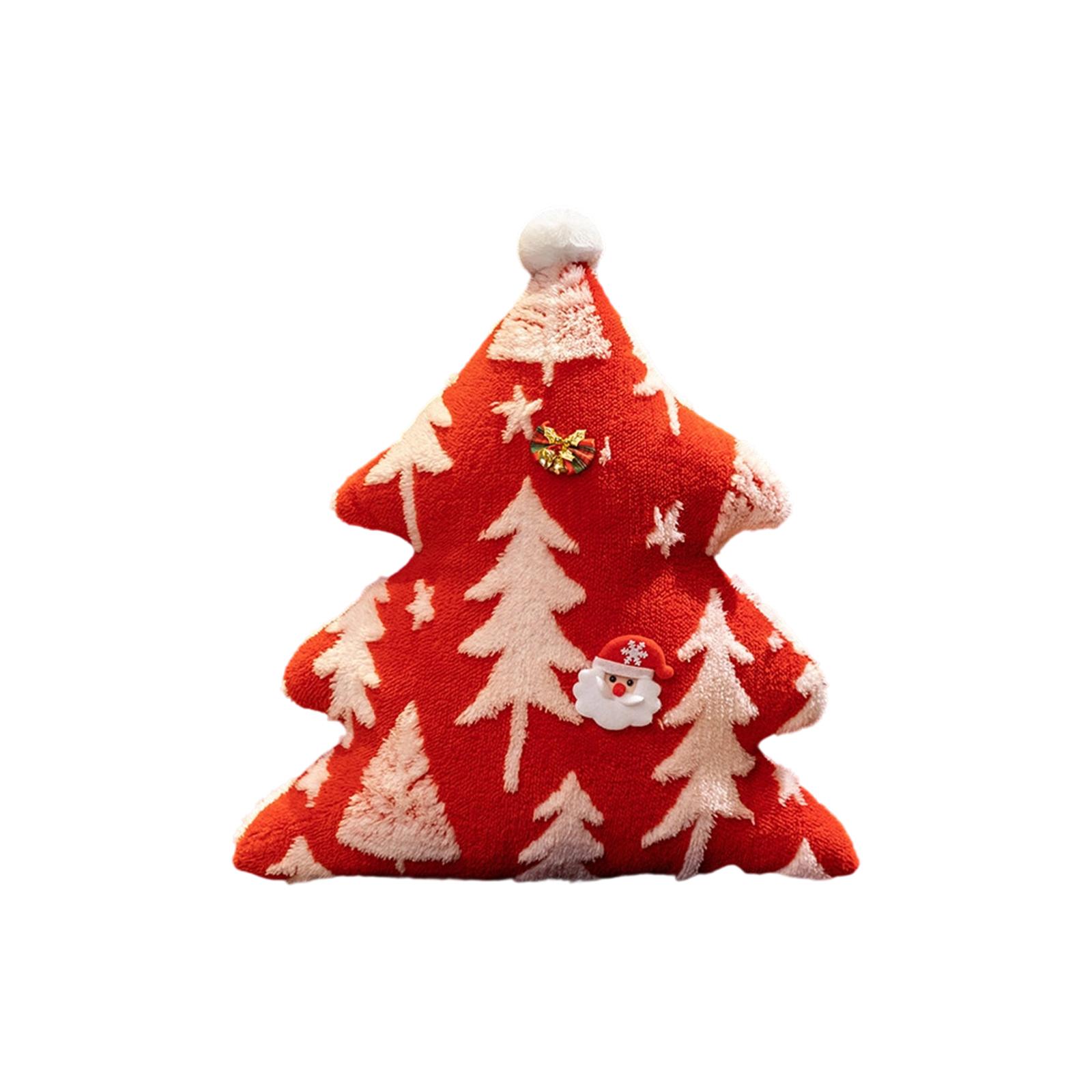

Christmas Pillow Snowflake Velvet Christmas Tree Elk Pillow Cushion Holiday Decoration Cushion One Size