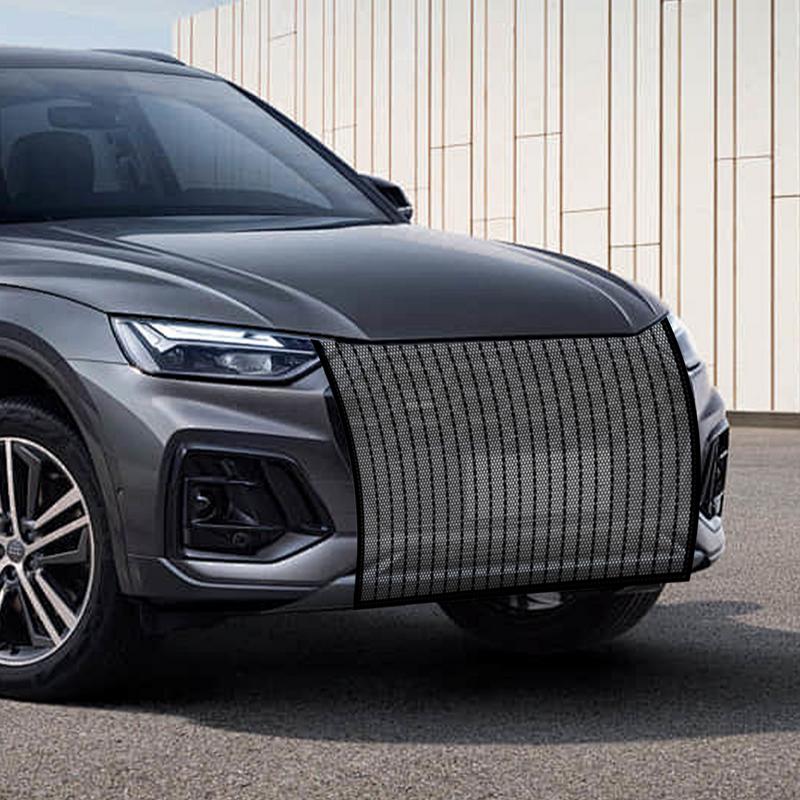 Car Front Protection Mesh Car Hood Grill Engine Bumper Net Washable Prevent Stones Dirt and Leaves Dustproof Front Grill Net for