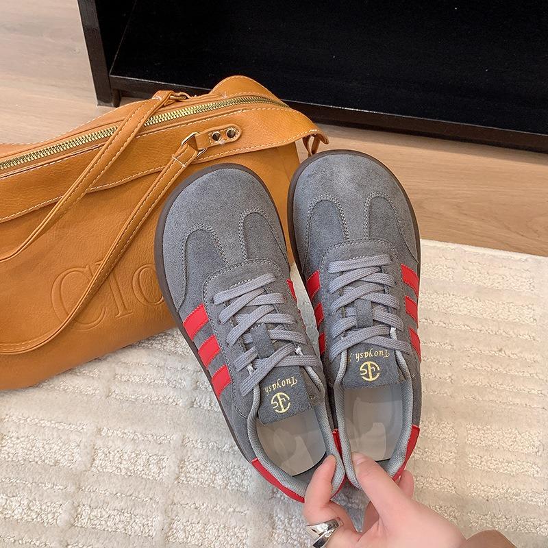 New autumn flat baseplate shoes women's fashion versatile casual sports shoes retro soft-soled running shoes