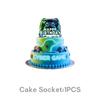 Blue-Green Lightning Glitch Game Controller Birthday Party Tableware Set
