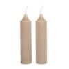 European Style Colorful Striped Cylindrical Candles for Weddings and Home Decor