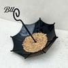 Large Capacity Bird Feeder Umbrella Outdoor Hanging Decorative Weather Resistant Open for Balcony Garden Backyard Birdseed Holder