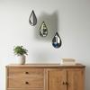 3/6PCS Water Drop-Shaped Balloon Shape Acrylic Mirror Sticker Adhesive DIY Mirrors Table House Apartment Decoration Dots Decor