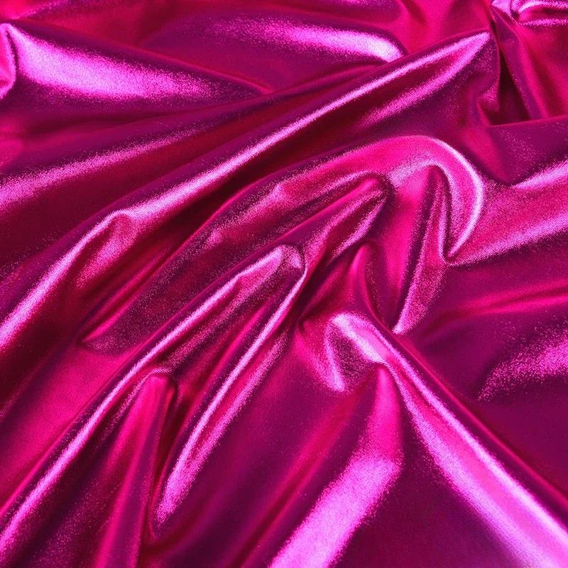 

100x150 см високоеластична глянцева спандекс еластична бронзова тканина для весільного декору сценічного одягу 100x150cm