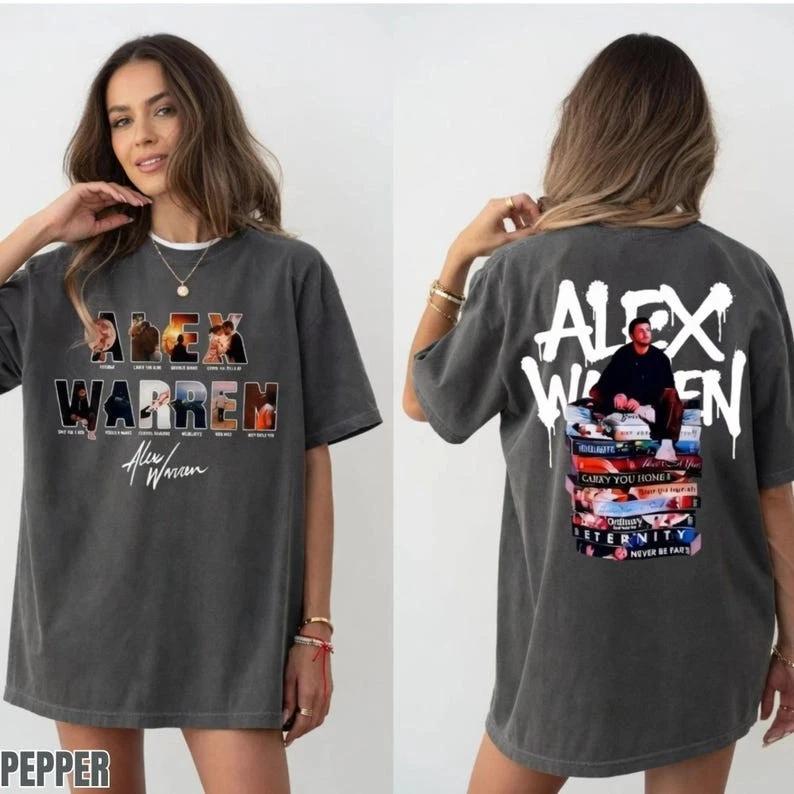 Comfort Colors® Alex Warren Music Concert Tour Shirt, Vintage 2 Sided Merch Fan 4XL