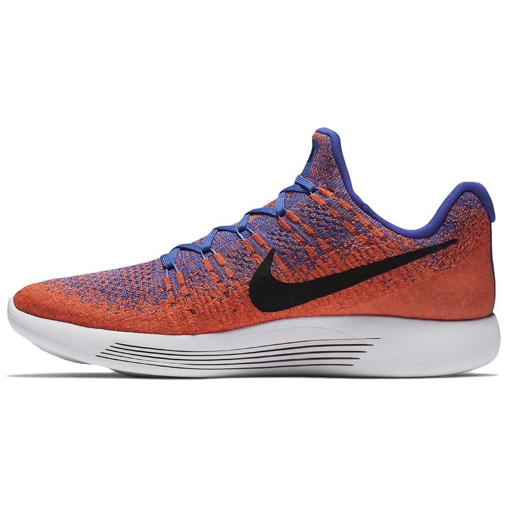 Nike LunarEpic Flyknit 2 Trendy Sports Non-Slip Wear-Resistant Low-Top Casual Running Shoes Men sneaker Orange Blue 863779-401