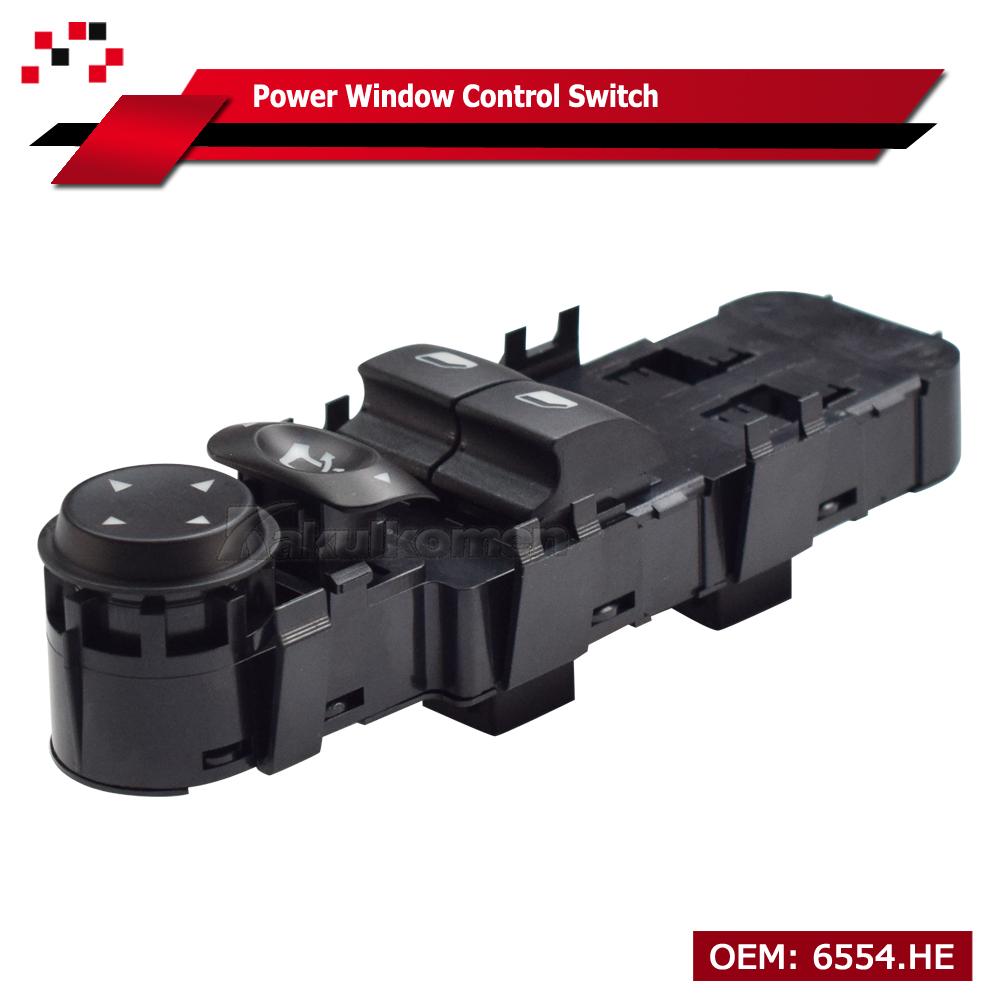 Durable Orange Light 9651464277 6554.HE For Citroen C4 Wagon Master Window Switch 2004-2010 Power Window Switch With Folding