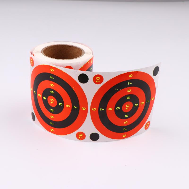 100Pcs/Roll Target Papers 76Mm Sputtering Ink Target Label Fluorescent Color Splashing Target Paper