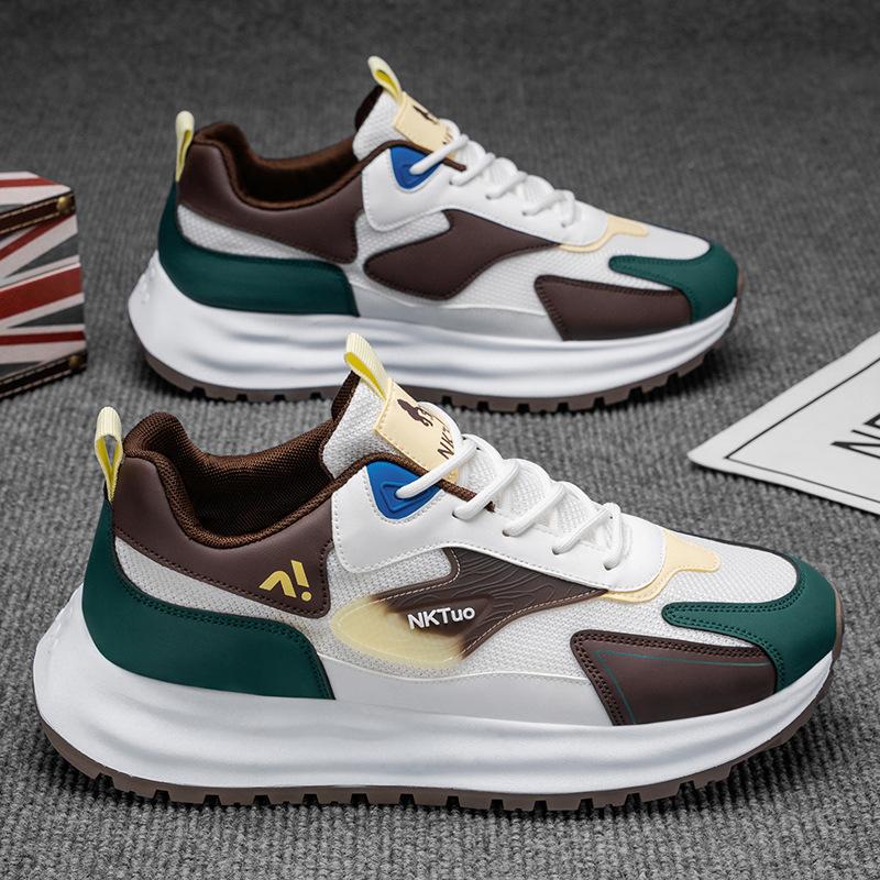 Men's shoes 2025 summer trend new mesh breathable casual sports Forrest Gump shoes teen platform dad trendy shoes