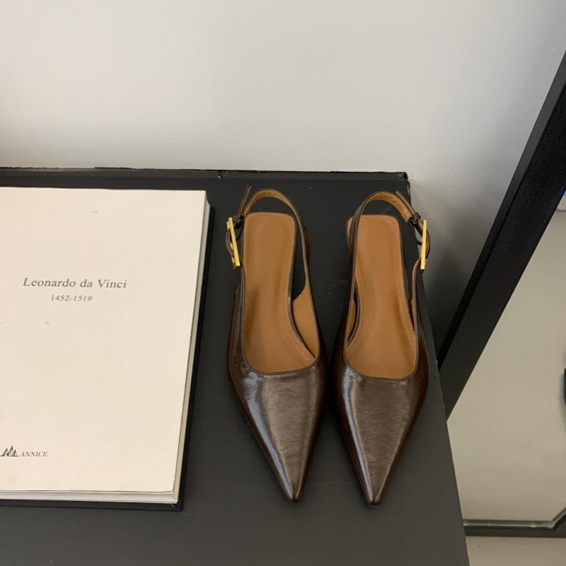 

Весна и осень 2025 новая мода нишевый дизайн чувство квадратный носок высокий каблук женская сумка голова пустые шпильки сандалии 39 коричневый