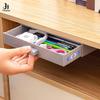 Self-Adhesive Under Desk Drawer Hidden Storage Box Makeup Organizer Self Stick School Stationery Case Pencil Tray Pen Holder