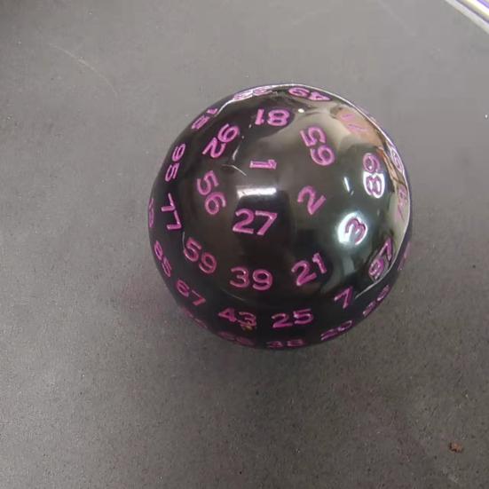 Number Dice Multi-sided Engraved Number Bright Color Easy To Read Acrylic 100 Sided Polyhedral Dice Table Games Board Game Props