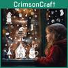 Reindeer Window Snowflake Sticker Static Pvc Glass Decals For Decor Christmas
