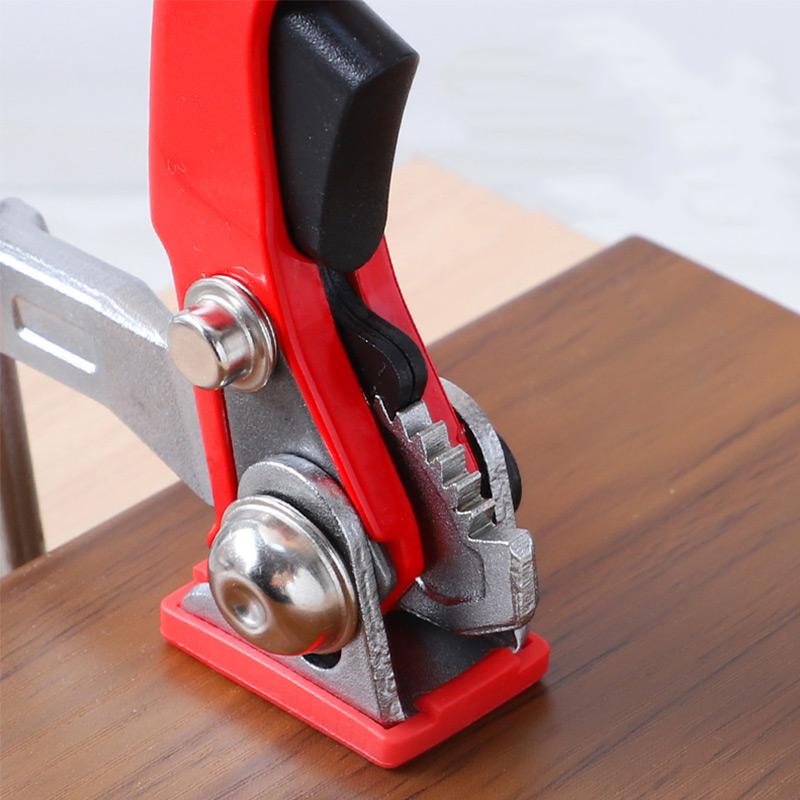 1pc Woodworking Desktop Quick Acting Hold Down Clamp Fast Fixed Clip For Woodworking Benches 16/19/20/28mm Hole Ratchet F Clamp
