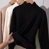 Thickened Semi High Neck Sweater with Fleece Pullover for Autumn and Winter To Keep Warm Knitted Sweater with Integrated Fleece Long Sleeved Sweater