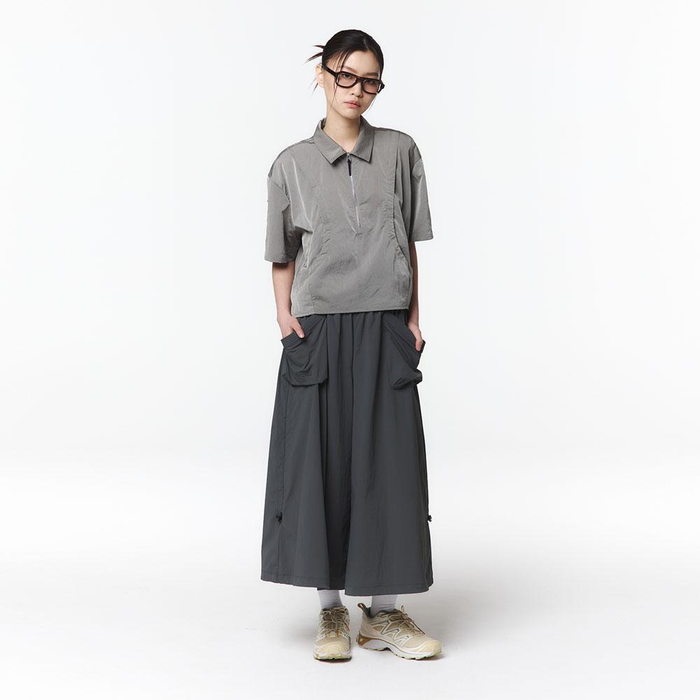 OFFROAD Women'S Crooked-Length Wide Pants (Dark Khaki)_5L41711