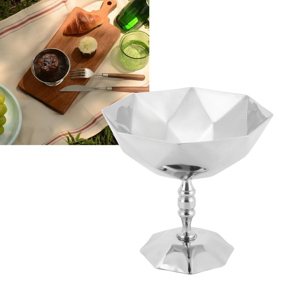 Round Deep Cup Snack Cup Rustless Steel Food Cup Practical Treat Container  Snack Display Diamond Shape